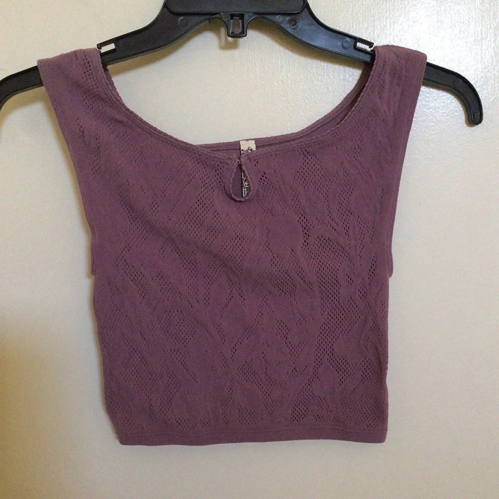 Free People Intimately Lace Knit Crop Top